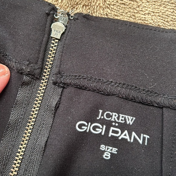 NWOT J.CREW GiGi black velour ankle trouser pants Sz 8 - Picture 7 of 9